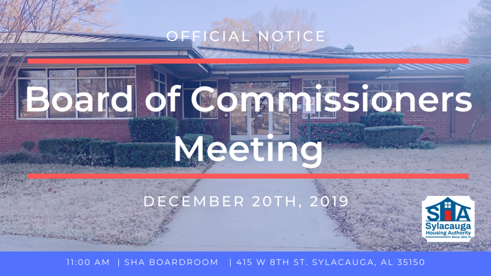 December Board of Commissoners Meeting 