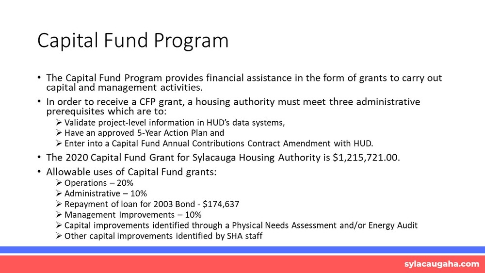Capital Fund Program Information